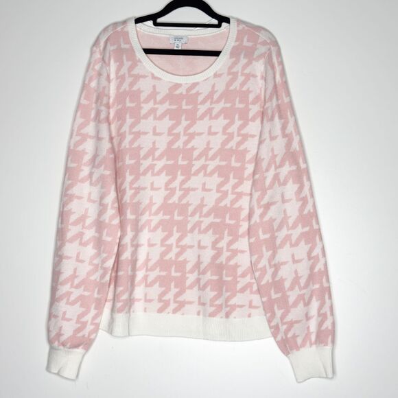Crown Ivy Houndstooth Sweater Women's Size XL - Picture 1 of 6